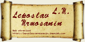 Leposlav Mrmošanin vizit kartica